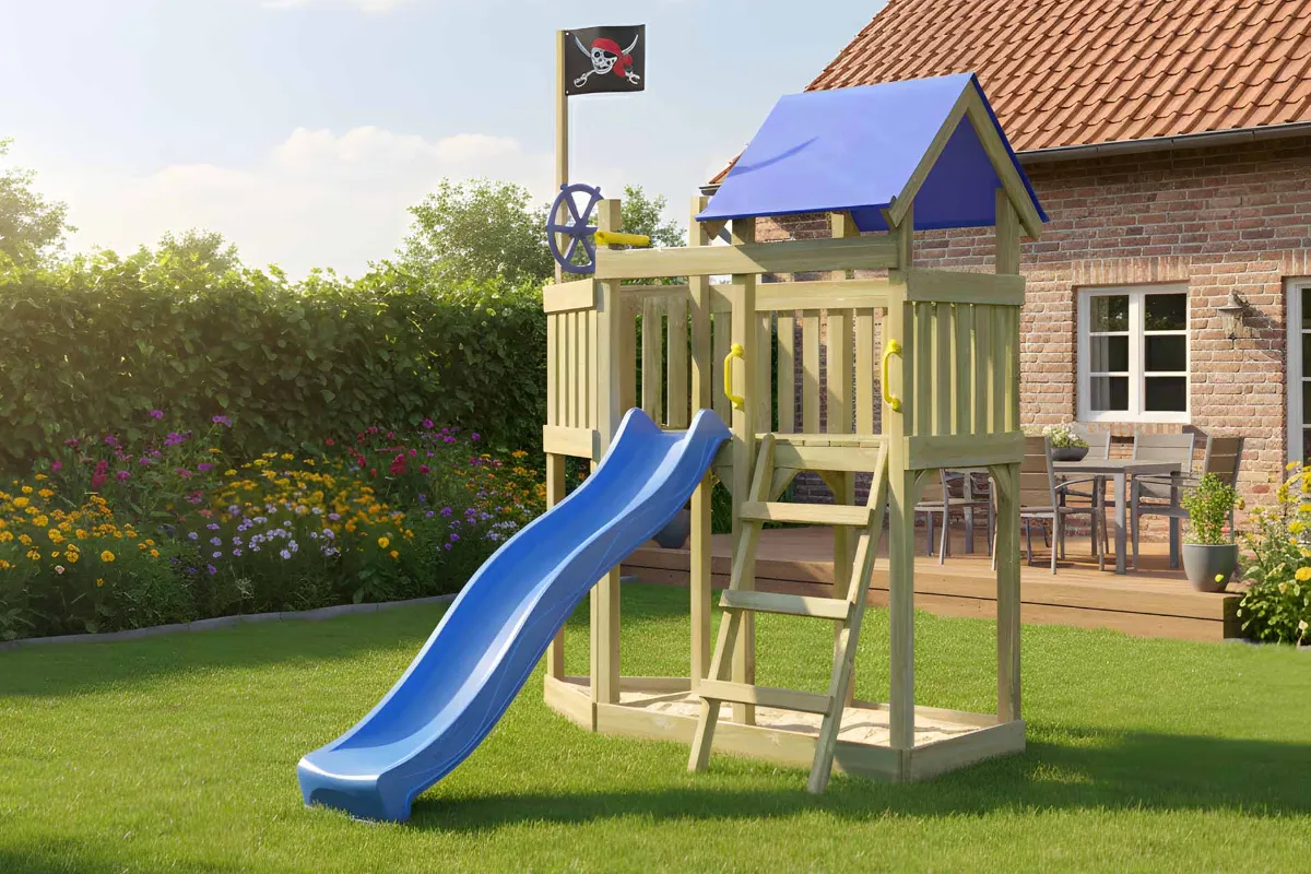 Spielturm Georg Aktiv mit Podest und Leiter