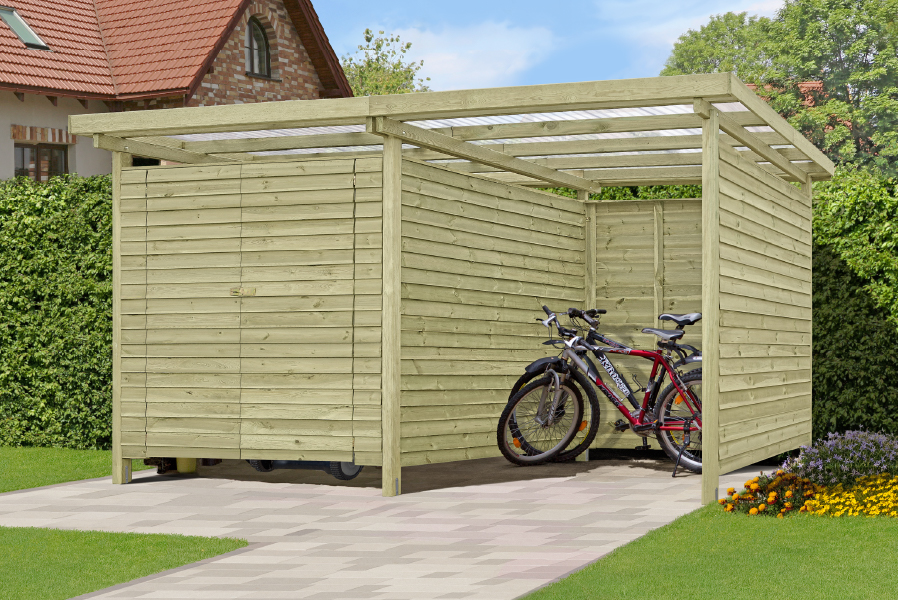 Gerätehaus Cargo Duo mit Box Kiefer KDI 408 x 254 cm