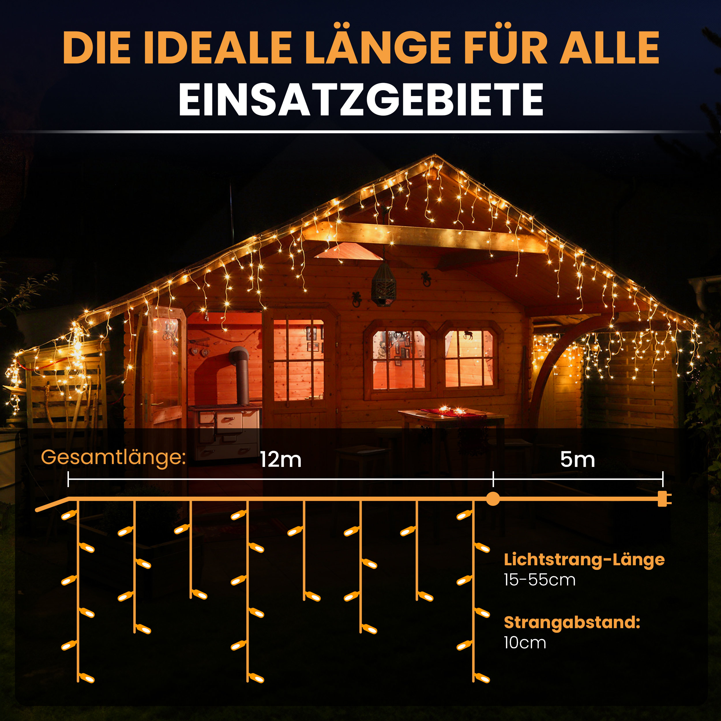 5_12mHw8klbN2qVZr8 LED-Eisregen-Lichterkette LED Beleuchtung Lichterkette Eisregen