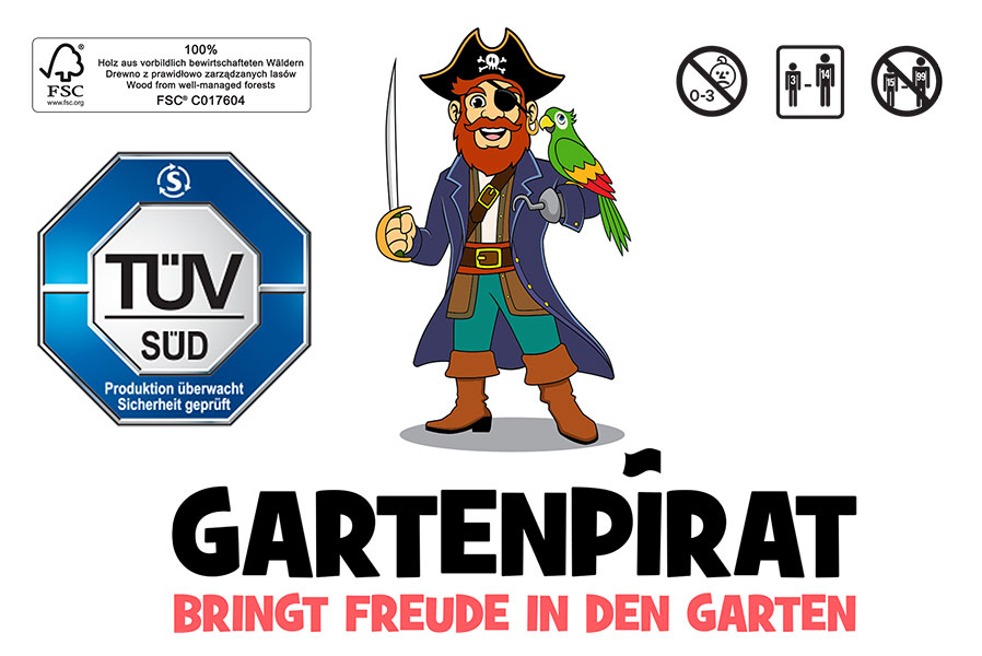 Spielturm Piratenschiff Spielhaus aus Holz