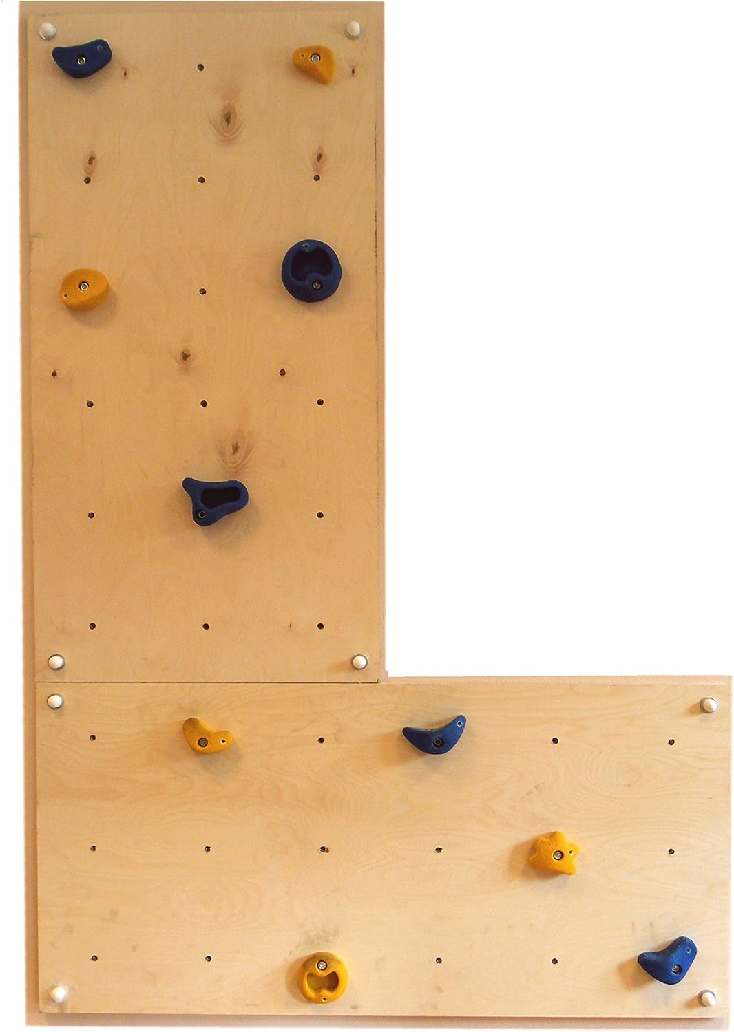 Kletterwand Indoor mit bunten Klettersteinen und Montagematerial für Kinder und Erwachsene