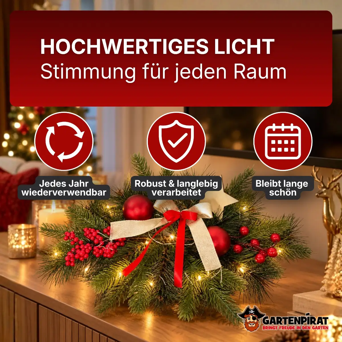 Adventsgesteck wiederverwendbar