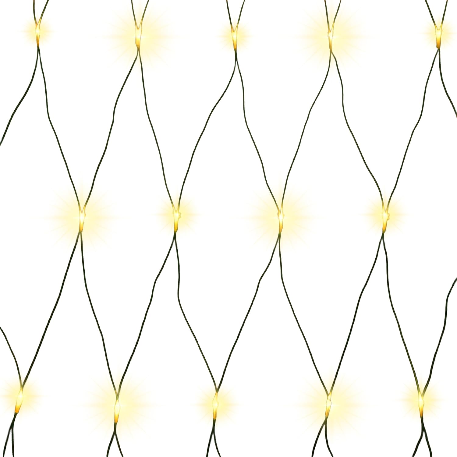 Batterie-Lichternetz 3x3 m mit 200 LED warmweiß und Timer für außen