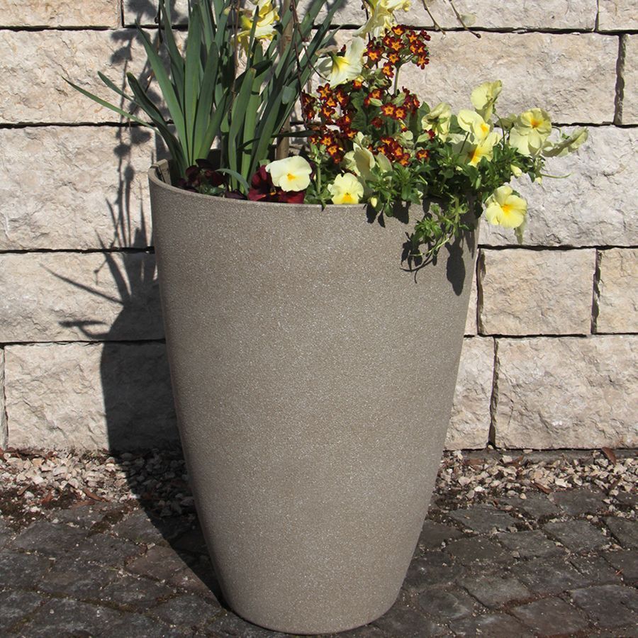 Pflanzkübel rund aus Kunststoff Pflanztopf für den Garten Blumentopf außen Übertopf