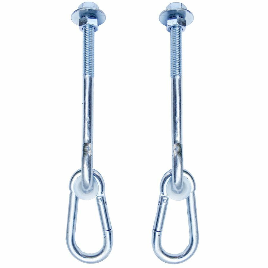 Schaukelhaken M12 x 250 mm mit Gewinde für Holz bis Ø 12 cm mit Karabinerhaken Schaukel