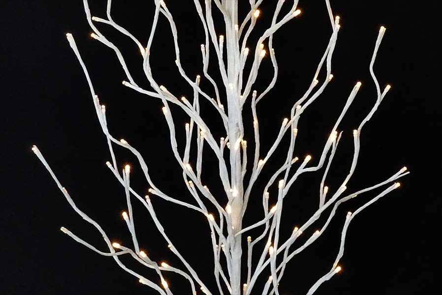 zweige-weiss-led LED-Baum weiß mit 240 LED warmweiß für Weihnachten außen 240 cm hoch