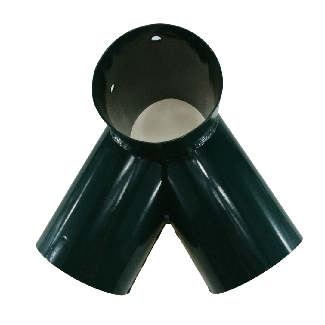 Schaukelverbinder 122x122x122 mm Rohrverbindungsstück Stahl für Rundholz 12x12x12 cm