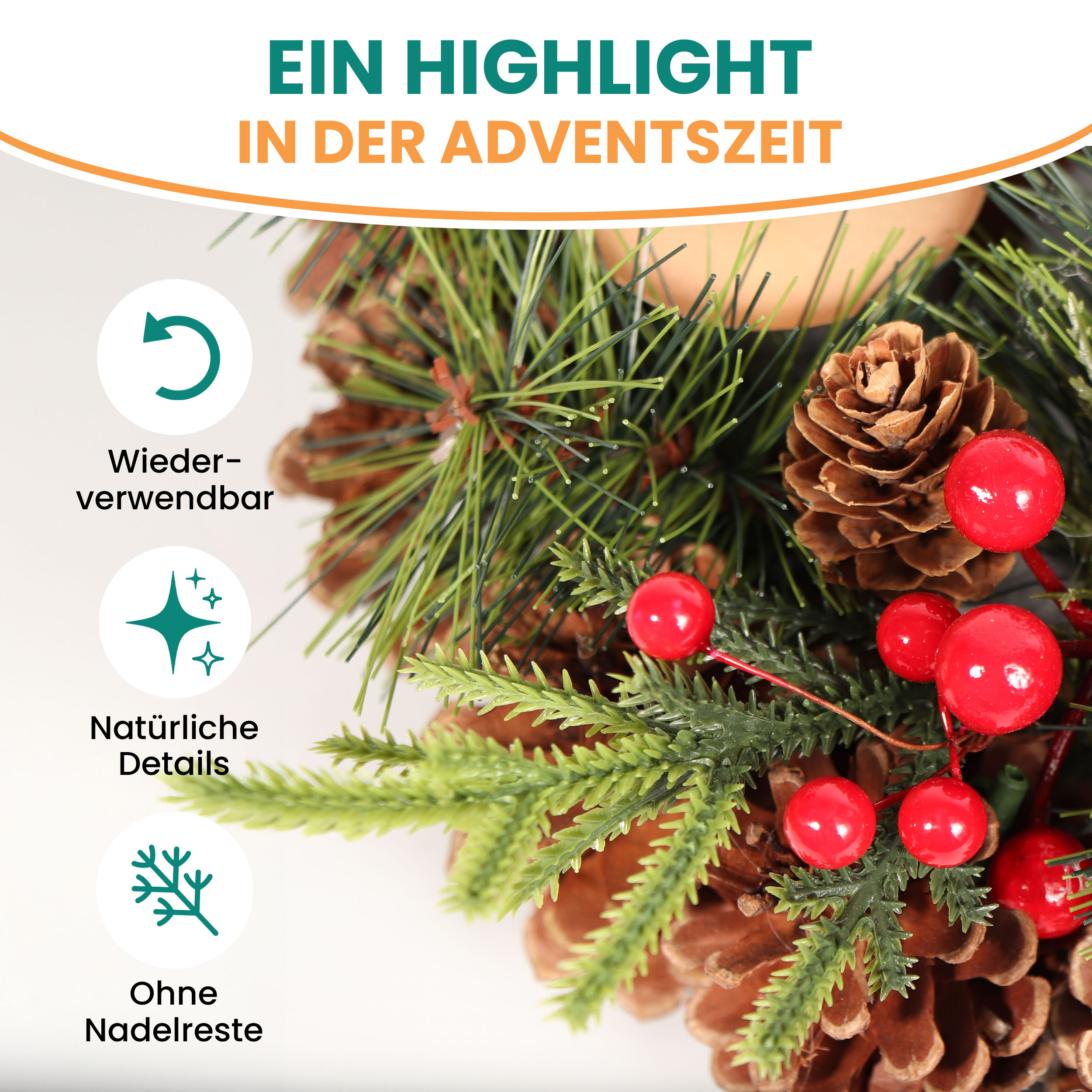 Advent | Adventskranz, Lichterbögen & LED-Deko