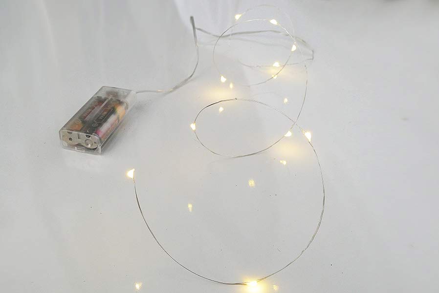 batterie-lichterkette-3 Batterie-Licherkette 100 cm 10 LED mit Silberdraht Micro-LED