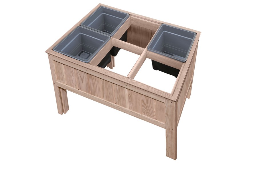 Hochbeet Kräuterbeet Lärche 100x69x80 cm mit Pflanzkasteneinsatz