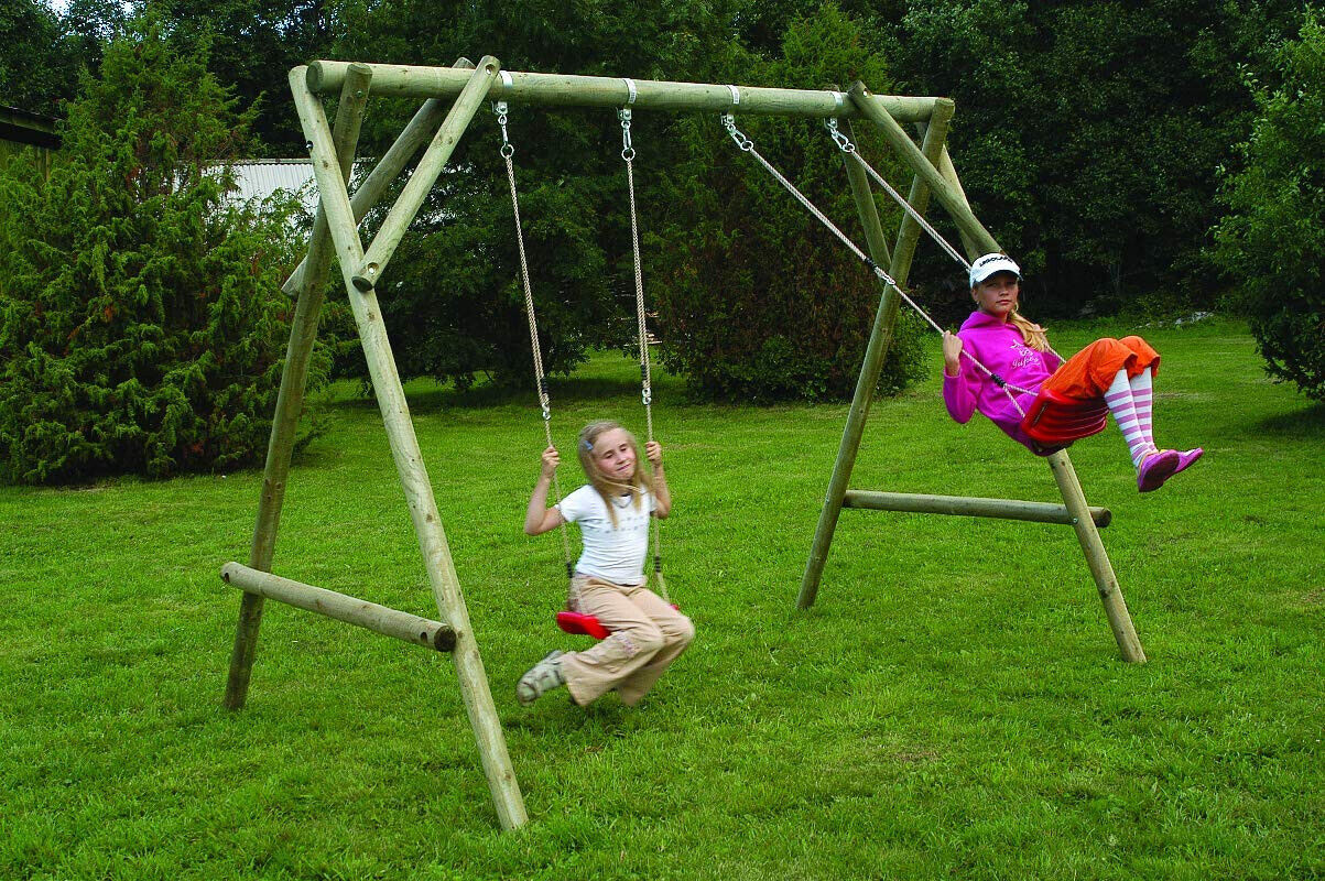 Schaukelgestell Doppelschaukel Typ 1.2 Schaukelgerüst für Kinder Holz KDI Classic