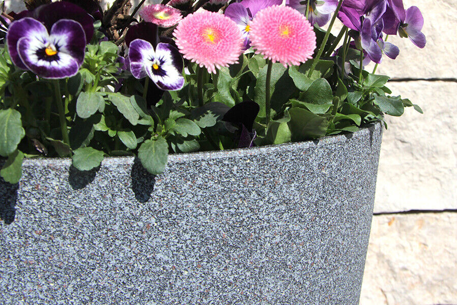 Pflanzkübel rund aus Kunststoff Pflanztopf für den Garten Blumentopf außen Übertopf
