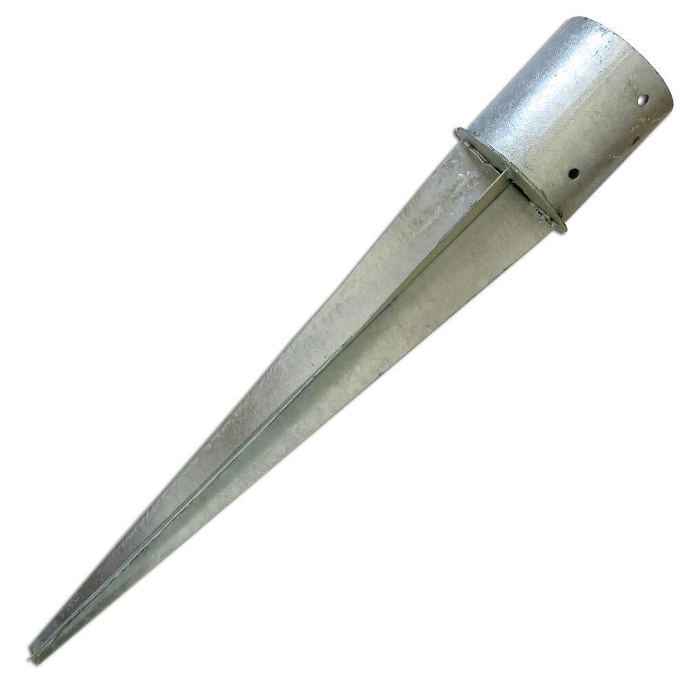 Einschlagbodenhülse rund Pfostenträger zum Einschlagen Bodenanker verzinkt für Pfosten