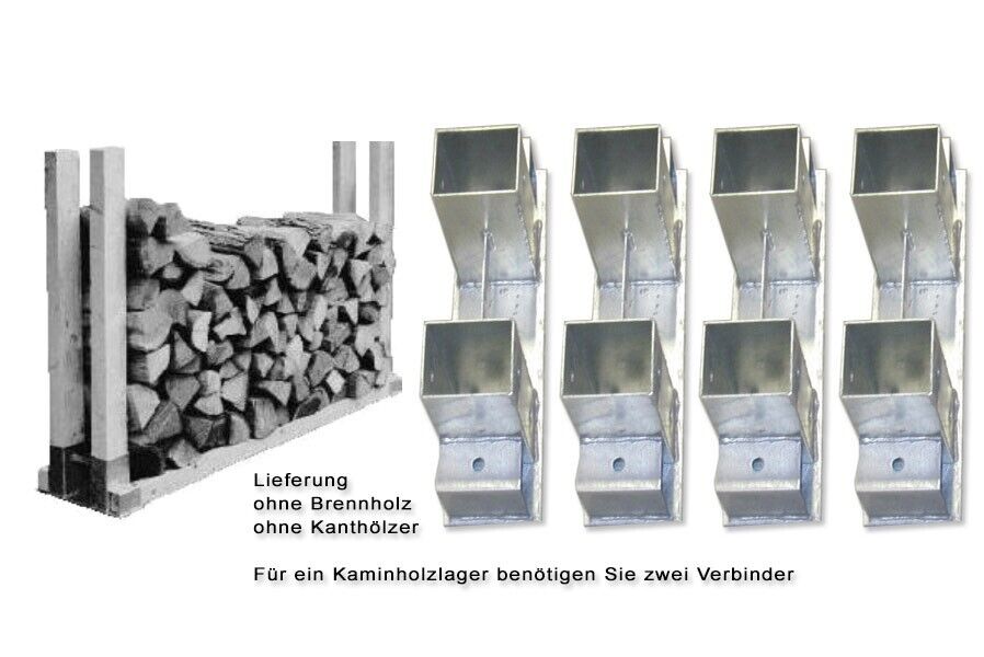 Verbinder für Stapelhilfe für Brennholz Kaminholz Holzlager Feuerholzregal Holz lagern