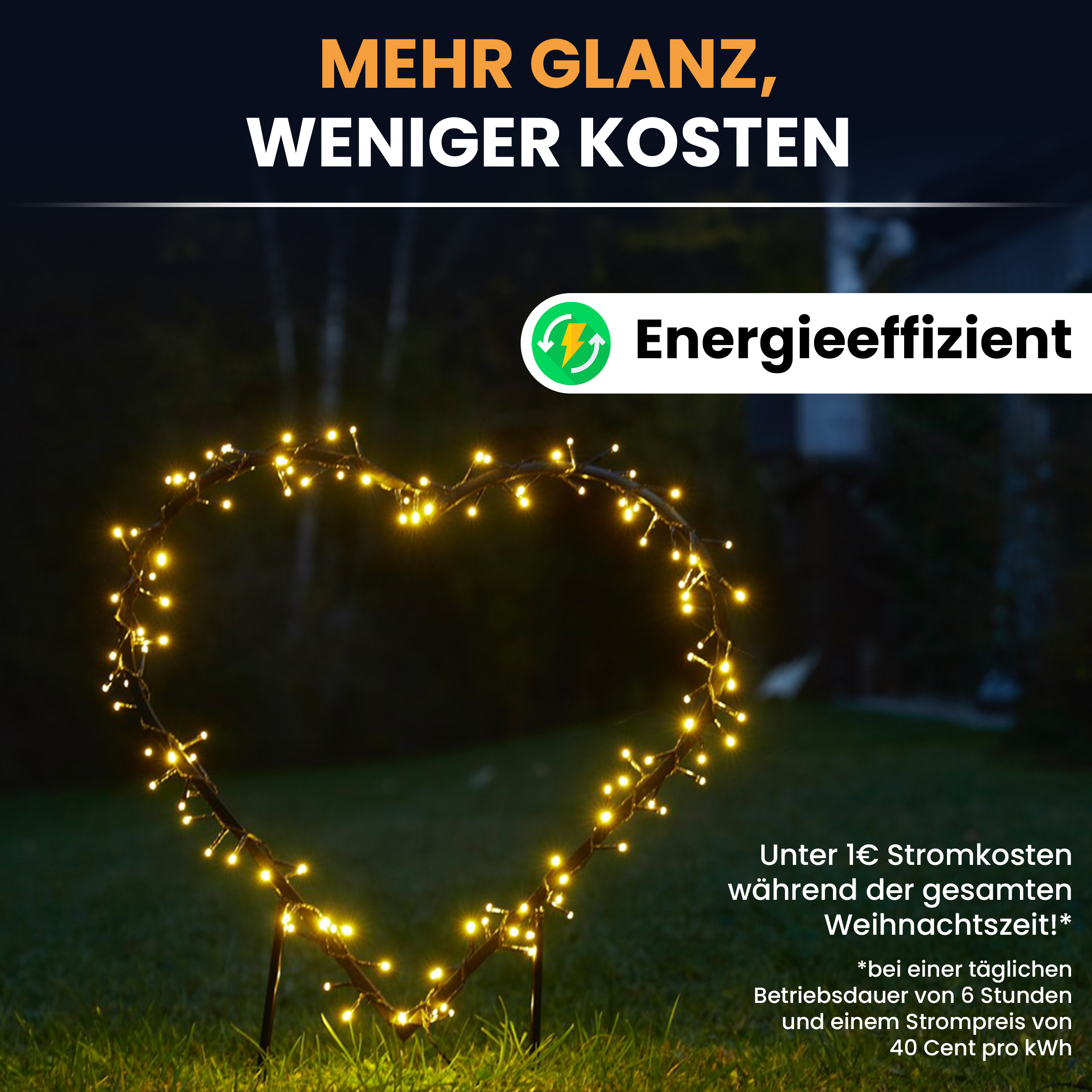 4LmGWBTbnpoiGe Weihnachtsdeko außen Figuren Herz Beleuchtung