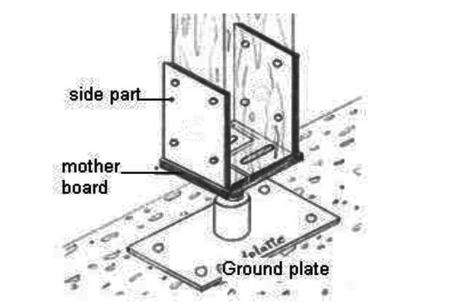 eeee U-Pfostenträger Stützfuß Pfostenschuh verstellbar Höhe 160-220 mm Breite 80-160 mm