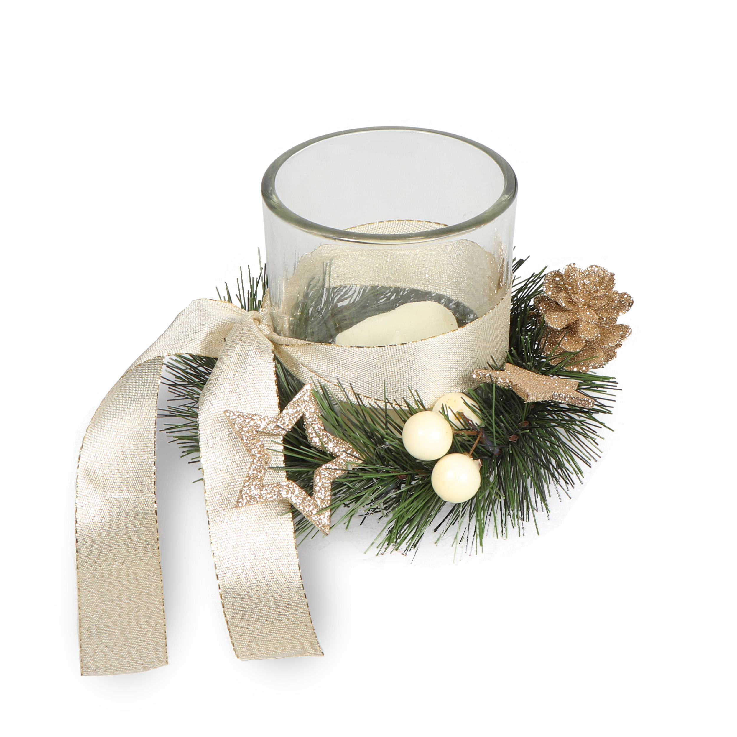 Teelichthalter Ø15 cm Grabgesteck für Allerheiligen