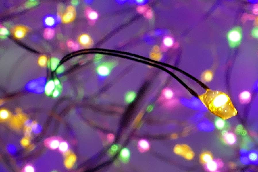micro-led-gelb Eisregen Draht-Lichterkette 6m 450 Micro-LED bunt Weihnachten außen
