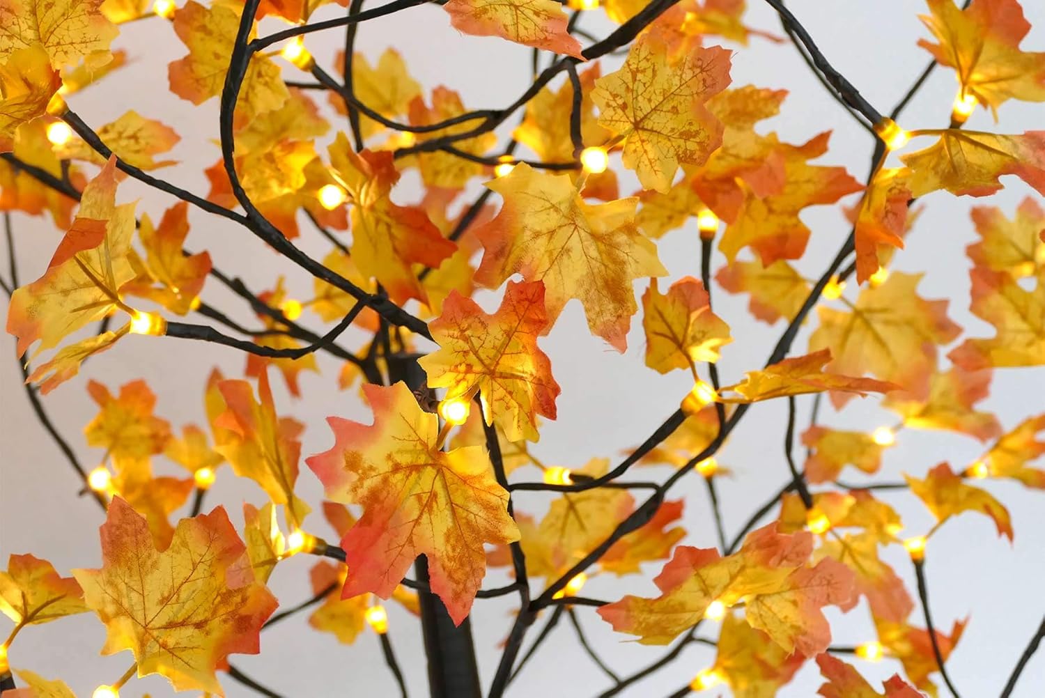 LED-Leuchtbaum Jährliche Dekoration mit Ahorn-Blätter warmweiß innen außen 