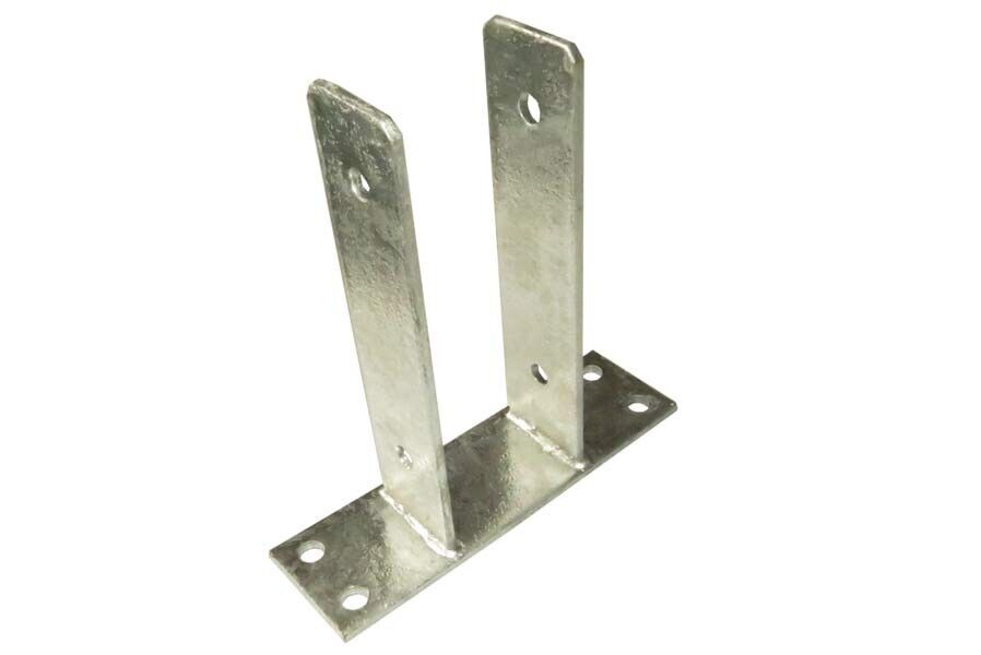 U-Pfostenträger zum Aufdübeln Pfostenträger für Holzpfosten zum Aufschrauben aus Stahl verzinkt