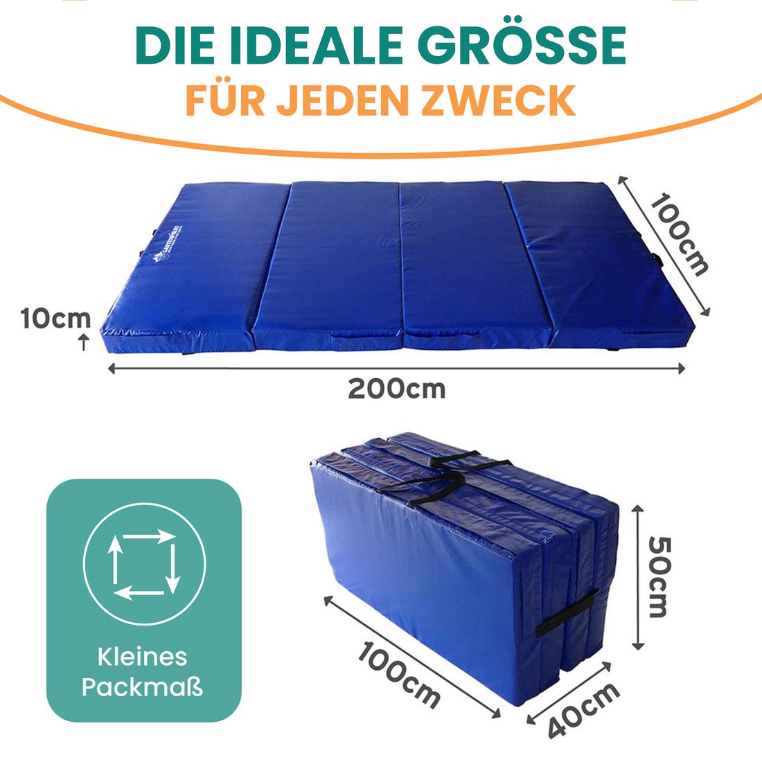 B-Ware Universal Bodenmatte 4-teilig 200x100x10 cm Bouldermatte Weichbodenmatte klappbar