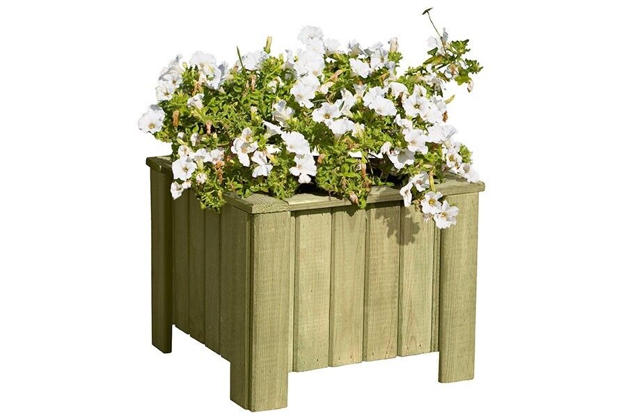 Pflanzkasten aus Holz KDI 40x40x31,5 cm quadratisch Blumenkasten Pflanzentrog