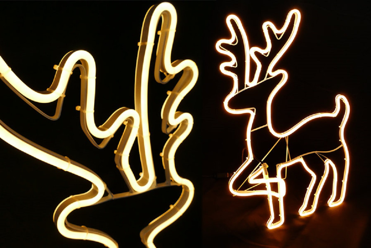 Neon Lichtschlauchfiguren Weihnachtsfiguren LED-Lichter Weihnachtsbeleuchtung Dekofiguren