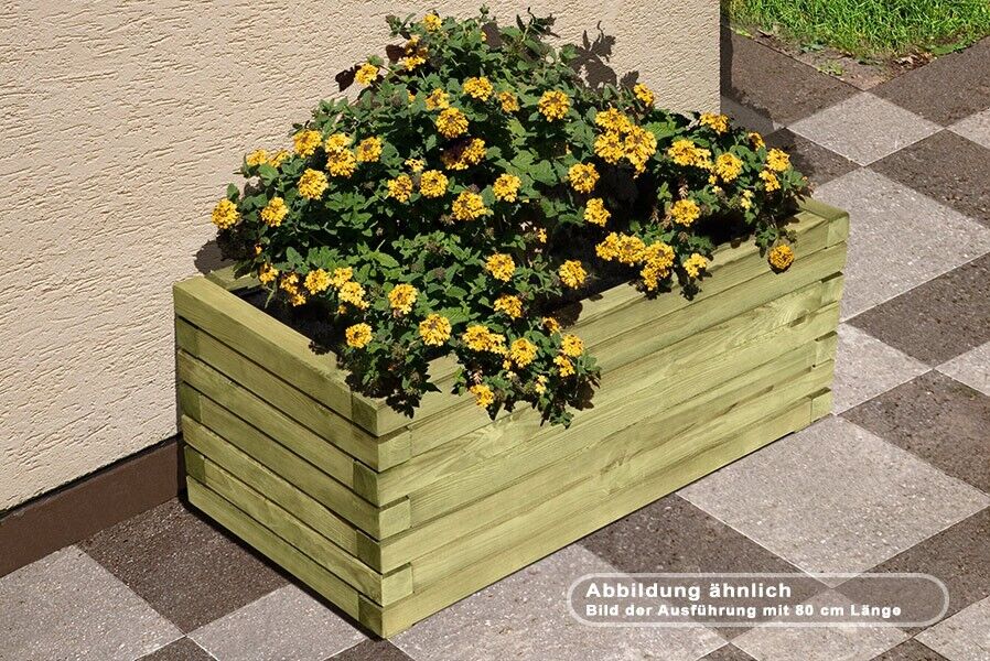 Pflanzkasten aus kesseldruckimprägniertem Holz Pflanzkübel rechteckig Blumenkasten