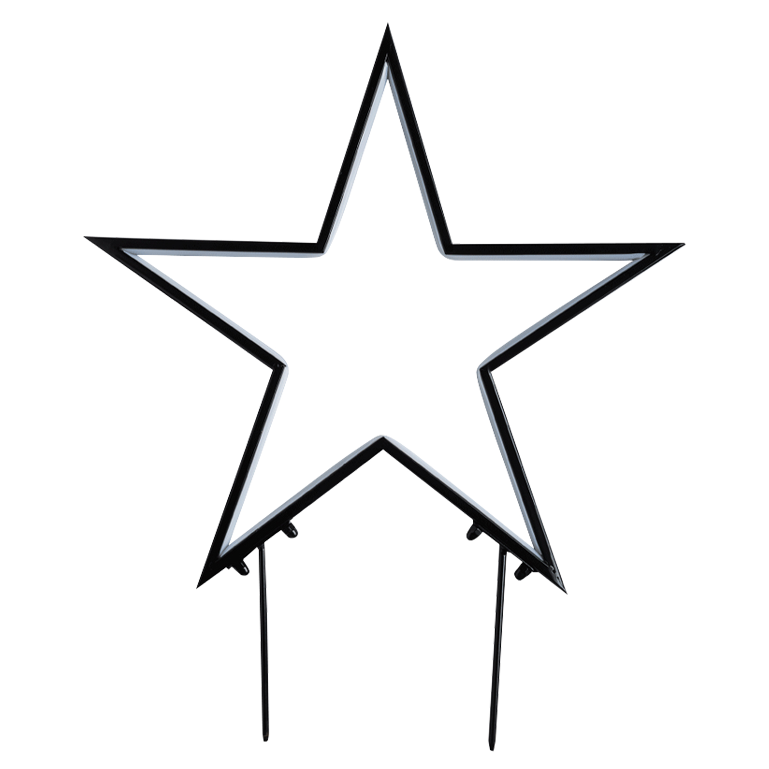 Neon-Stern mit warmweiß LEDs Neonlichtband Weihnachtsstecker