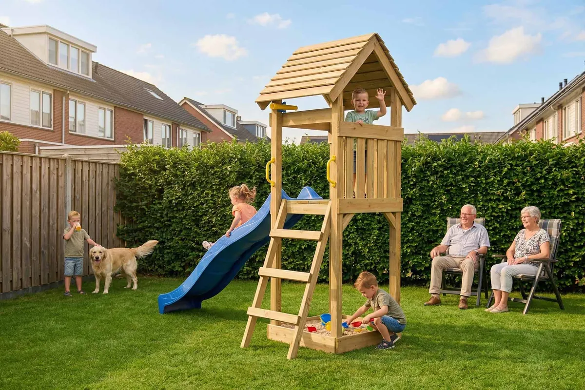 Spielturm Thomas Aktiv mit Podest und Leiter