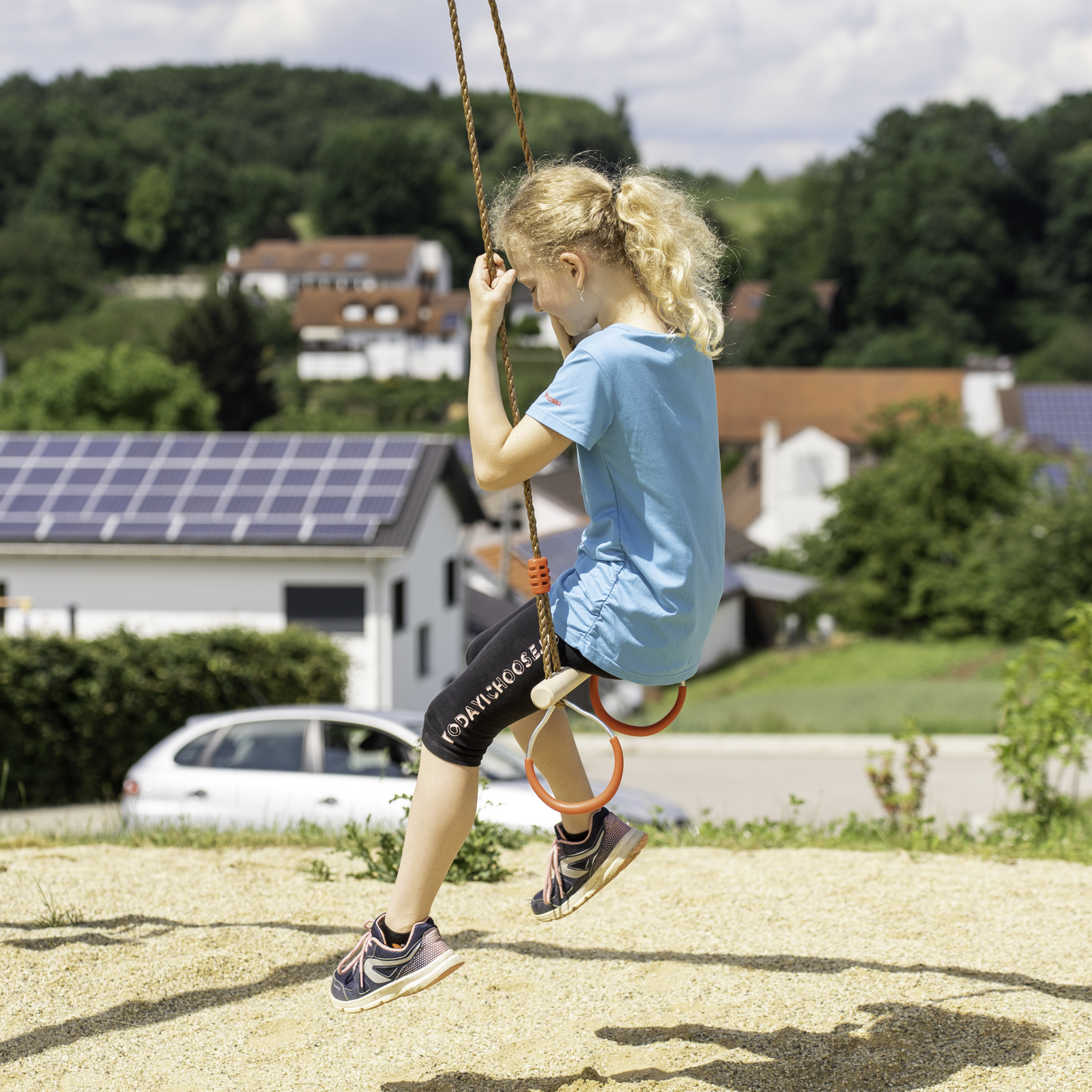 Trapezstange für Kinder Schaukelstange Reckstange aus Holz Kinder-Trapez für Schaukel