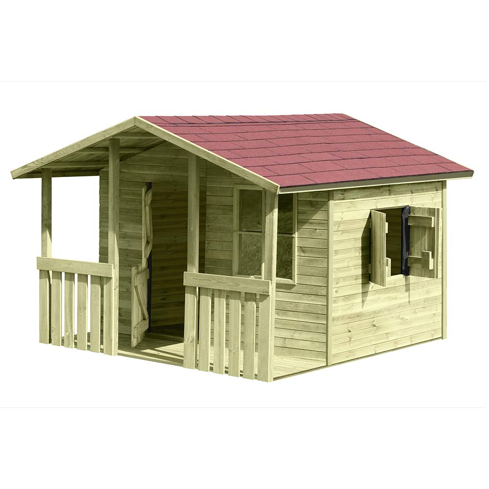 Spielhaus Holz 207x200 cm Kinderspielhaus Lisa