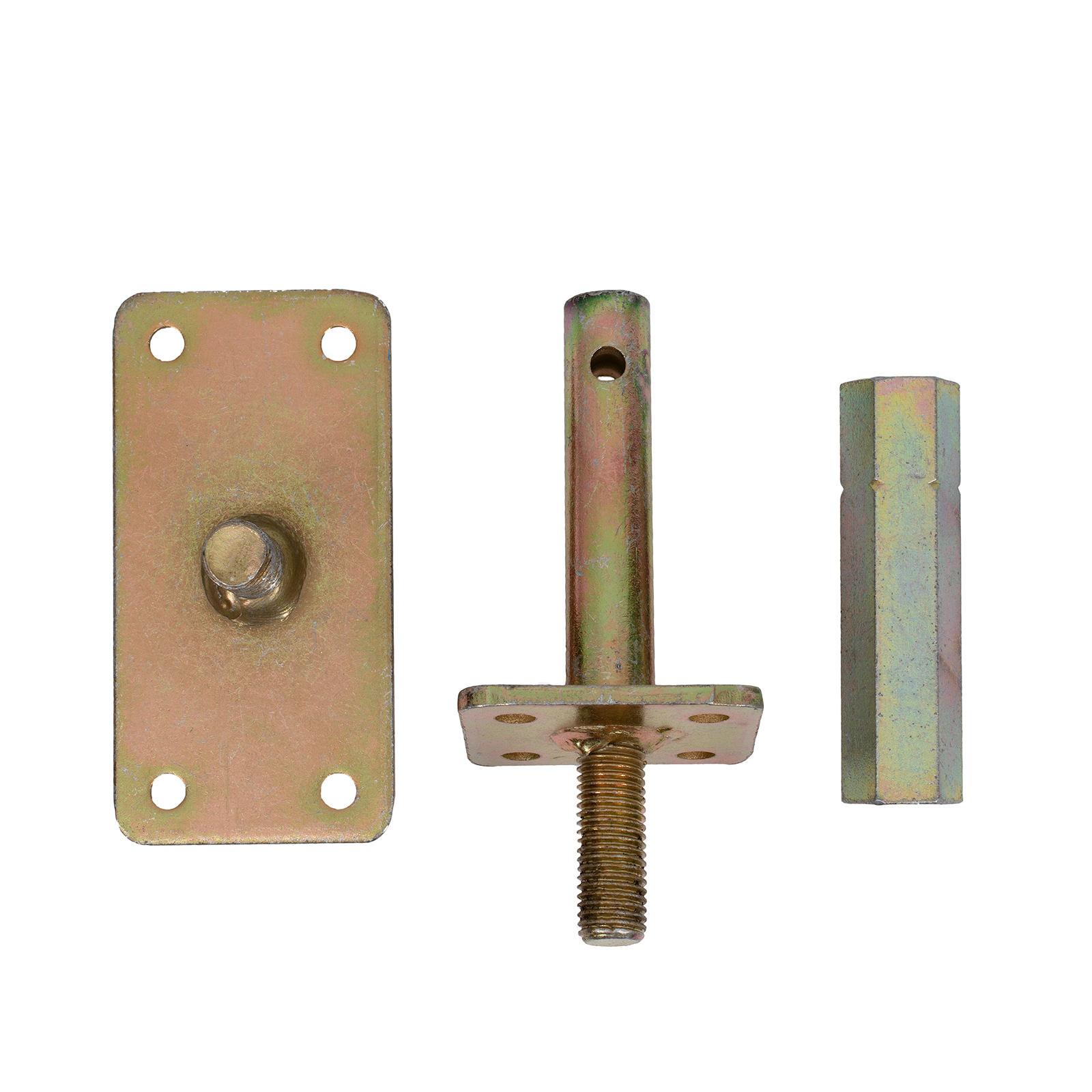 T-Pfostenträger zum Aufschrauben mit Dorn höhenverstellbar 140-200 mm