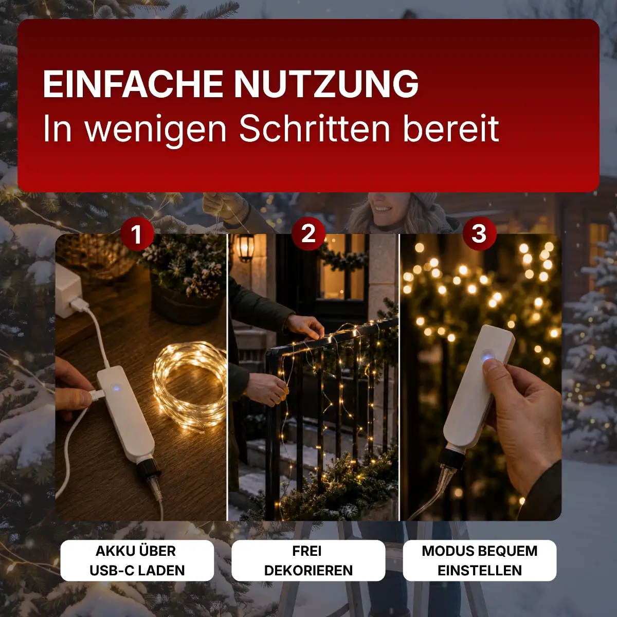 Lichterkette wiederaufladbar