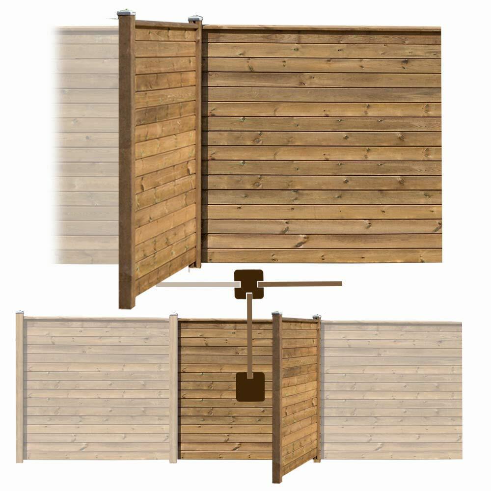 Sichtschutzzaun aus Kiefernholz KDI Holzzaun Sichtschutz Anbauwand