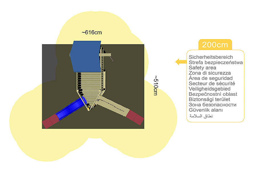 Spielturm Admiral als Schiff mit Rutsche und Klettersteg