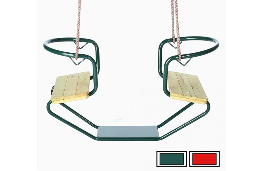 Schiffschaukel Gondelschaukel für zwei Kinder Doppelschaukel Duo aus Metall Schaukel