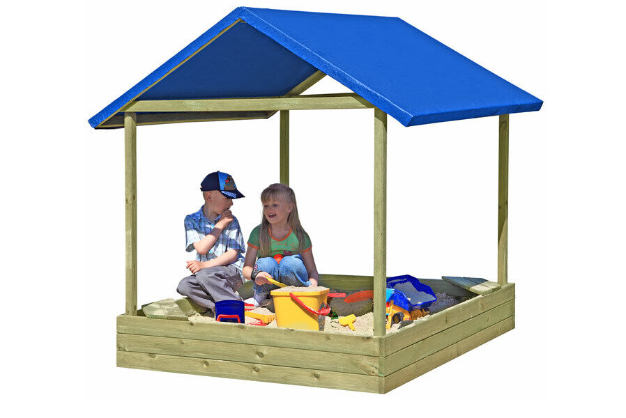 Sandkasten 153x153 cm aus Holz imprägniert