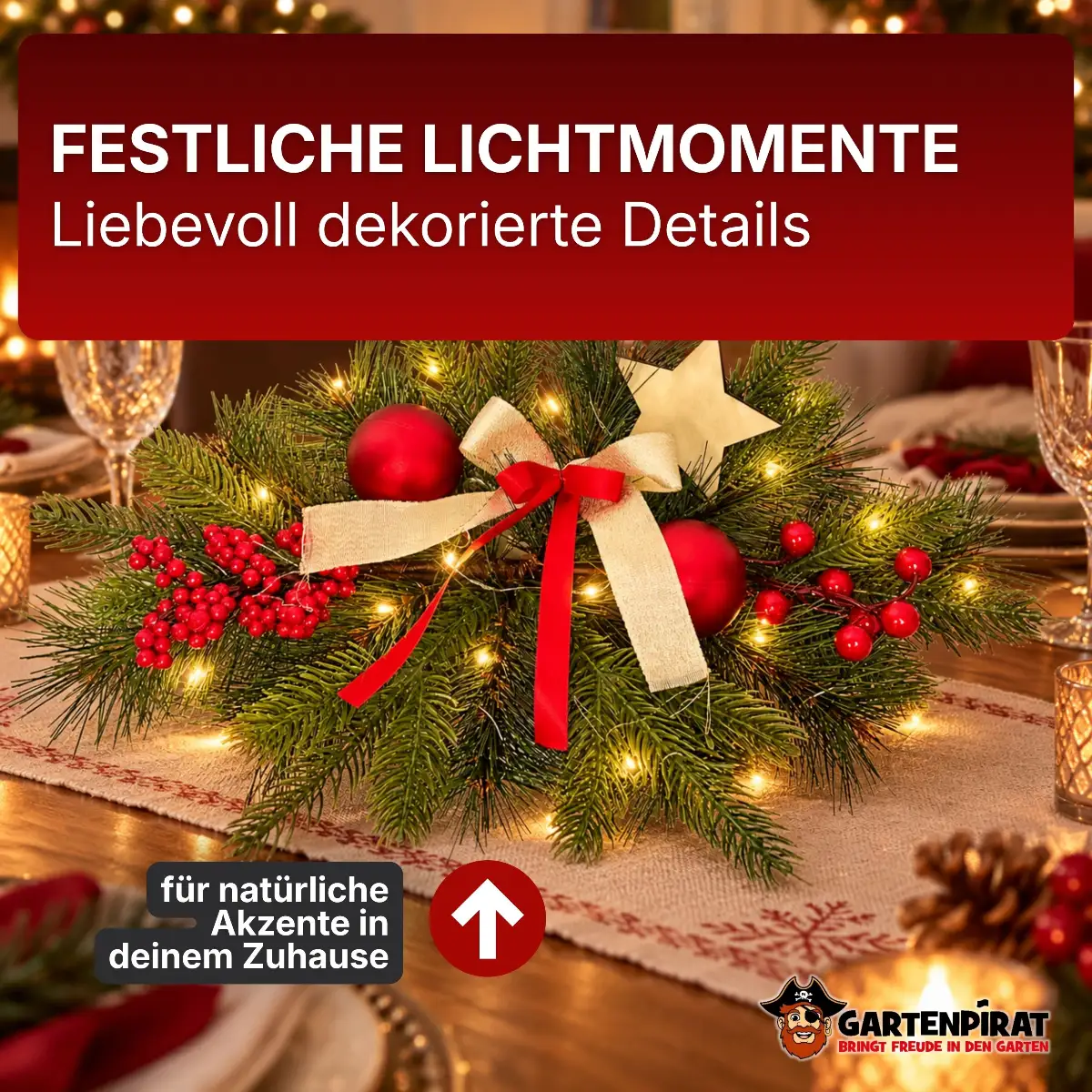 Adventsgesteck für Advent und Winter