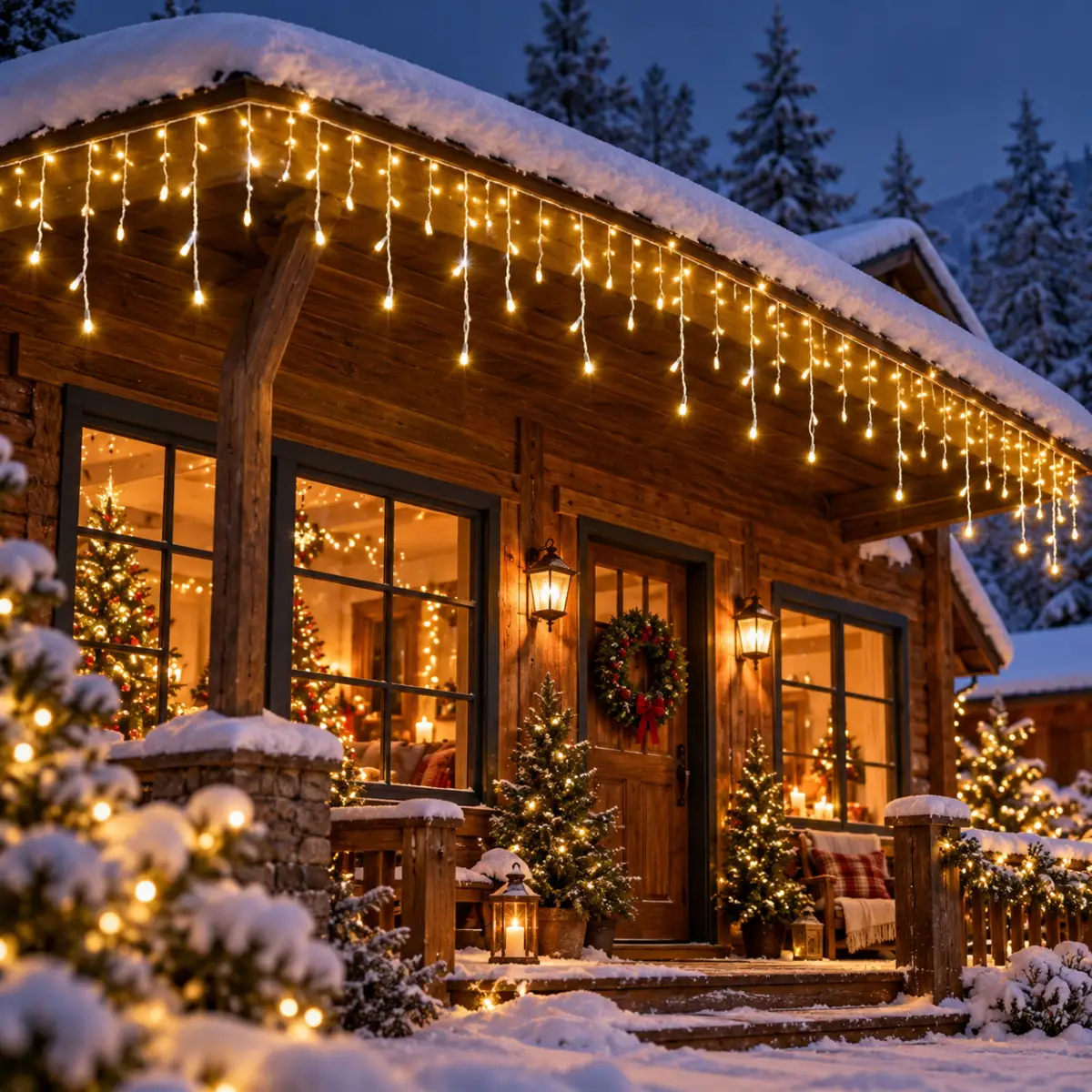 LED-Eisregen-Lichterkette mit Flashing-Effekt Lichterkette LED mit Flashlight