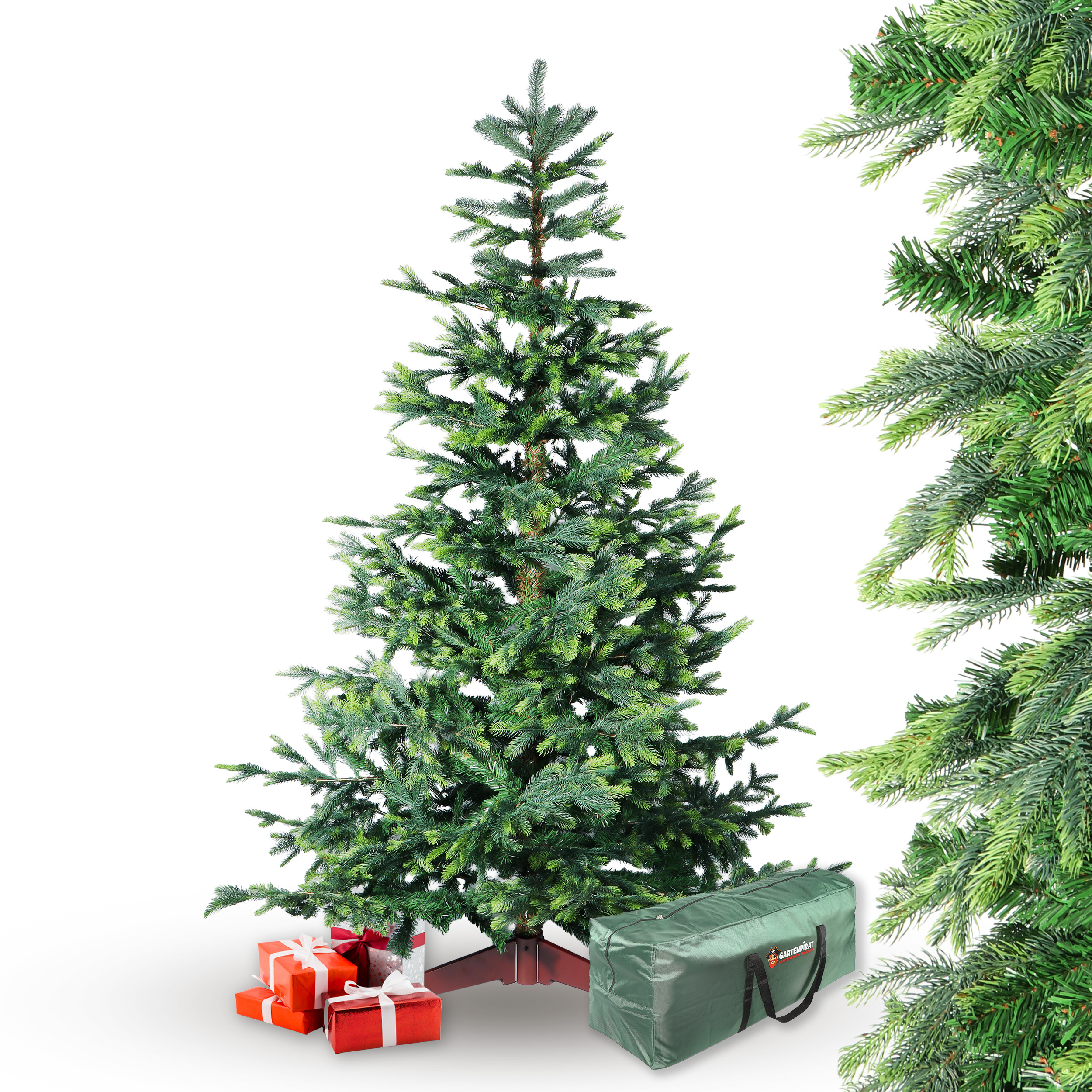 BonTree Fichte künstlicher Weihnachtsbaum ohne LED Christbaum Komfort Set