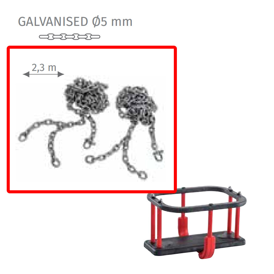 Basisartikel - Kette-05 - Kettensatz (ohne Sitz) für Baby-Schaukelsitz öffentlich