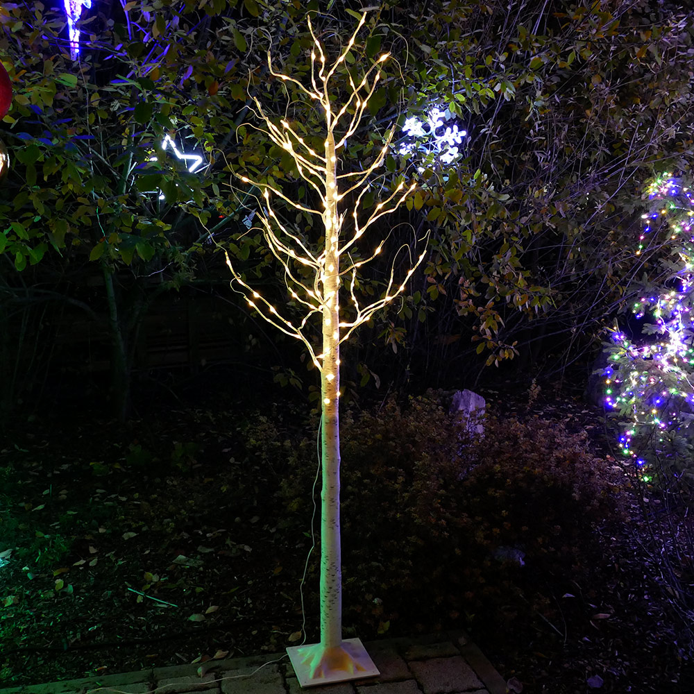 LED-Baum Birke warmweiß für außen mit Timer