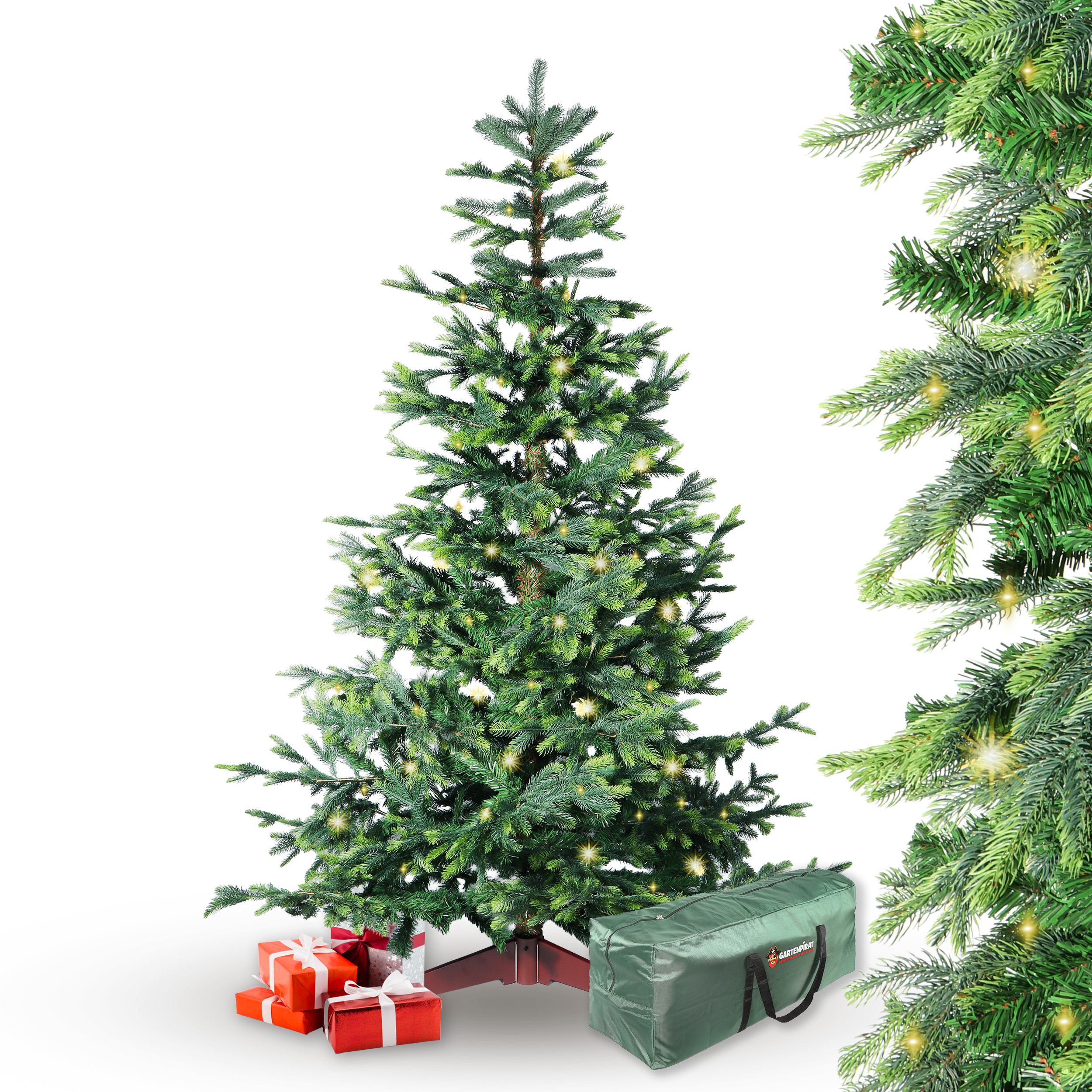 BonTree Fichte Weihnachtsbaum 210 cm 330 LED Komfort-Set  Gartenpirat