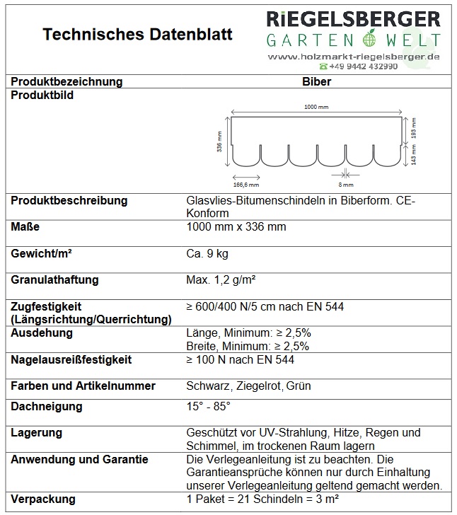 2 m² Dachschindeln Biberschwanz 