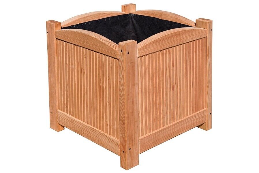 Pflanzkasten aus Lärchenholz 51x51x51 cm 4-eckig Blumenkasten quadratisch