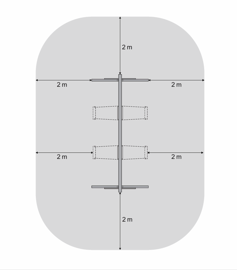 Schaukelgestell Doppelschaukel Typ 1.2 Schaukelgerüst für Kinder Holz KDI Classic