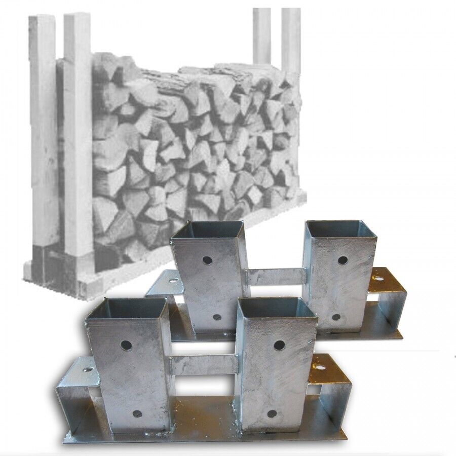 Verbinder für Stapelhilfe für Brennholz Kaminholz Holzlager Feuerholzregal Holz lagern