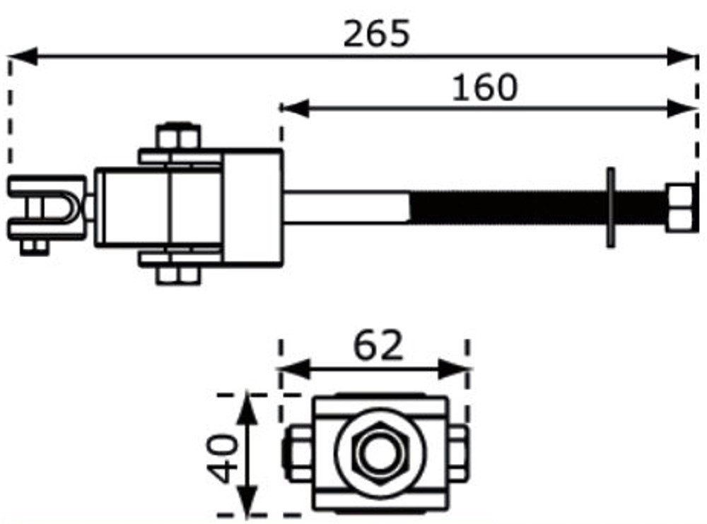 PREMIUM Schaukelhaken M12 x 160 mm öffentlich DIN EN 1176 aus Stahl feuerverzinkt