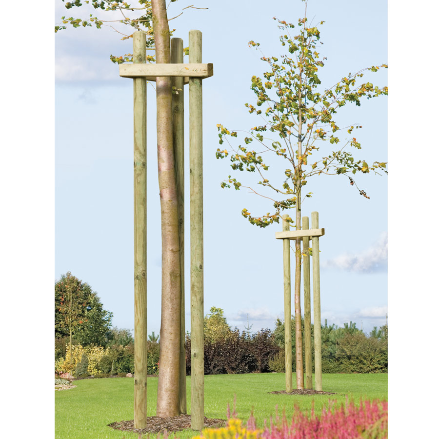 1 St. Baumpfahl Holzpfosten angespitzt ø 6 cm runder Pfosten 175 cm